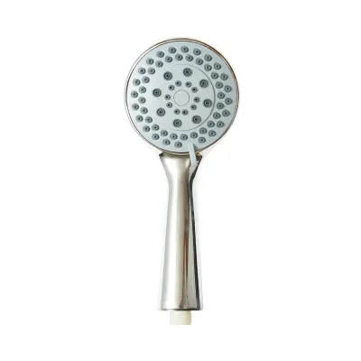 Para de dus baie rotunda, 5 functii, duze silicon, crom lucios, plastic 105x240mm