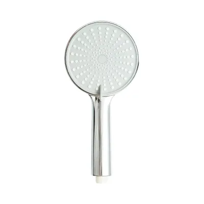 Para de dus baie rotunda, 3 functii, duze silicon, crom lucios, plastic 120x250mm