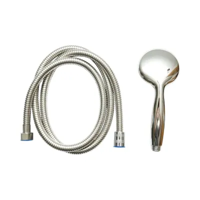 Set para dus cu furtun zincat 1.5m, 5 functii, crom lucios, plastic 80x190mm - imagine 3