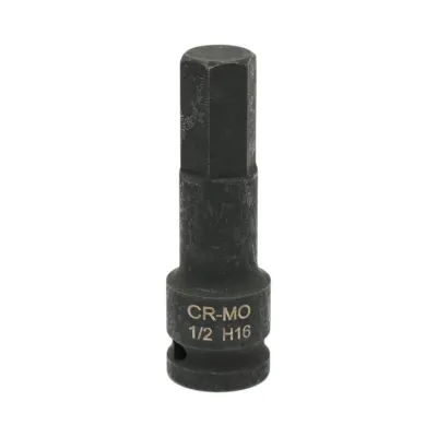 Cheie tubulara de impact bit hexagonal H16, 78mm, patrat 1/2 inch Cr-Mo Breckner Germany