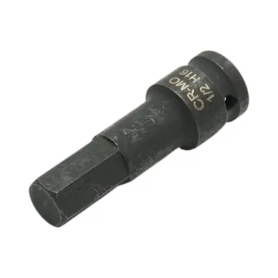 Cheie tubulara de impact bit hexagonal H16, 78mm, patrat 1/2 inch Cr-Mo Breckner Germany - imagine 2