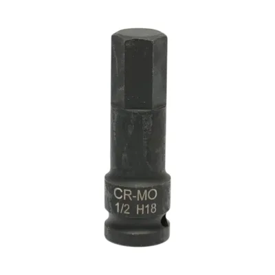 Cheie tubulara de impact bit hexagonal H18, 78mm, patrat 1/2 inch Cr-Mo Breckner Germany