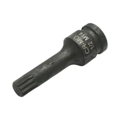 Cheie tubulara de impact bit spline M14, 78mm, patrat 1/2 inch Cr-Mo Breckner Germany - imagine 2