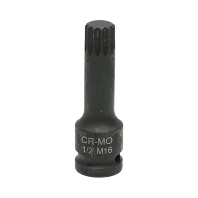 Cheie tubulara de impact bit spline M16, 78mm, patrat 1/2 inch Cr-Mo Breckner Germany