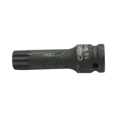 Cheie tubulara de impact bit spline M18, 78mm, patrat 1/2 inch Cr-Mo Breckner Germany - imagine 3
