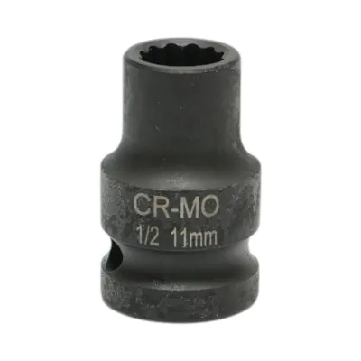 Cheie tubulara de impact bihexagonala 11mm, 38mm, patrat 1/2 inch Cr-Mo Breckner Germany