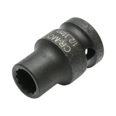 Cheie tubulara de impact bihexagonala 11mm, 38mm, patrat 1/2 inch Cr-Mo Breckner Germany - imagine 2
