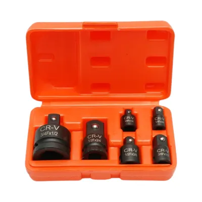 Trusa 6 adaptoare reductoare antrenor clichet chei tubulare cu patrat 1/4, 3/8, 1/2, 3/4 inch Cr-V Breckner Germany