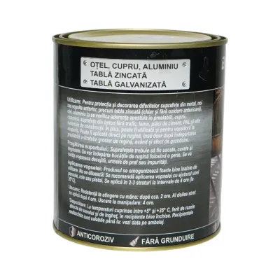 Vopsea email anticoroziva 3 in 1 albastru egee pentru metal 750g, direct pe rugina, pe baza de apa Breckner Germany - imagine 4