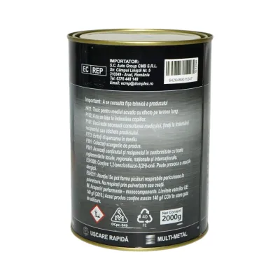 Vopsea email anticoroziva 3 in 1 albastru egee pentru metal 2kg, direct pe rugina, pe baza de apa Breckner Germany - imagine 3