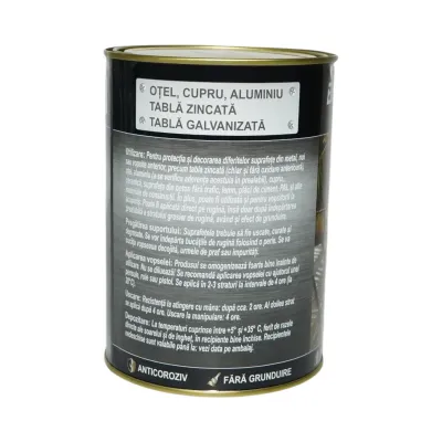 Vopsea email anticoroziva 3 in 1 maro ciocolatiu mat pentru metal 2kg, direct pe rugina, pe baza de apa Breckner Germany - imagine 4