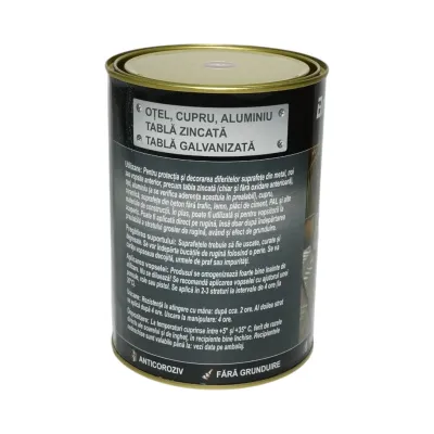 Vopsea email anticoroziva 3 in 1 cupru metalizat pentru metal 2kg, direct pe rugina, pe baza de apa Breckner Germany - imagine 3