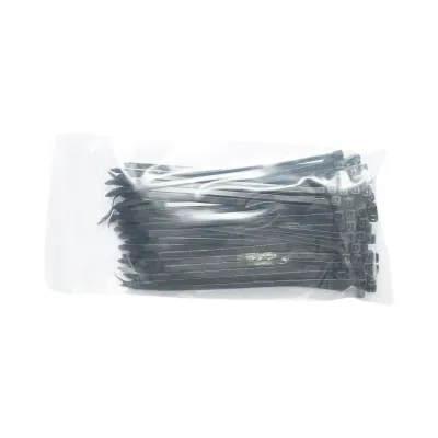 Faseta colier plastic negru 3.6x150mm 100 buc/set Longroad - imagine 5