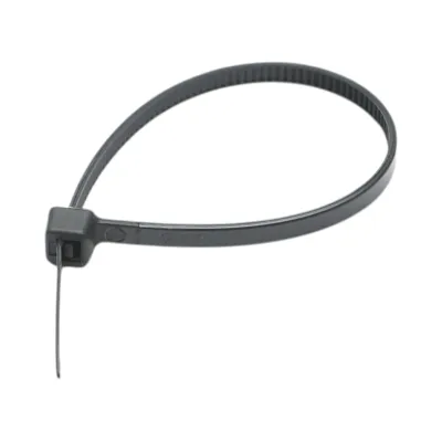 Faseta colier plastic negru 3.6x150mm 100 buc/set Longroad - imagine 3