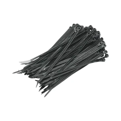 Faseta colier plastic negru 3.6x150mm 100 buc/set Longroad