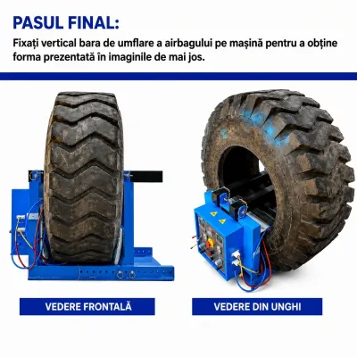 Masina vulcanizare la cald anvelope utilaje grele OTR, incalzire dubla 2400W, presare pneumatica - imagine 16