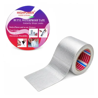 Banda butilica hidroizolanta autoadeziva 100mm x 5m cu folie de aluminiu HighPower