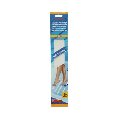 Banda antiderapanta transparenta autoadeziva 20x380mm 6 buc/set HighPower - imagine 2