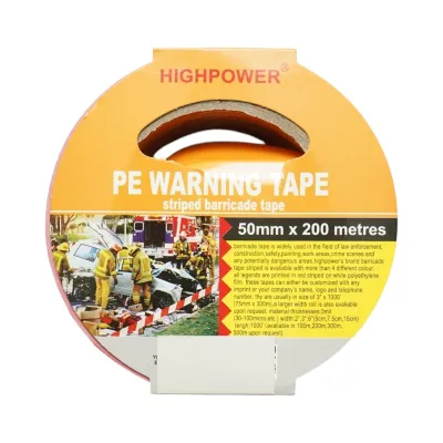 Banda delimitare si semnalizare 50mm x 200m rosu-alb PE HighPower - imagine 5