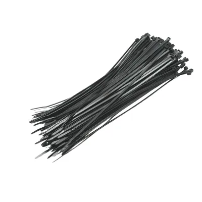 Faseta colier plastic negru 2.5x200mm 100 buc/set Longroad