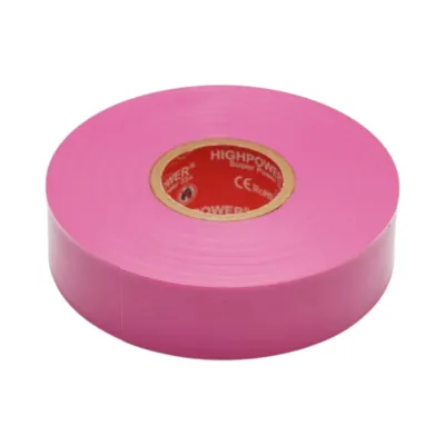 Banda izolatoare roz vinil 19mm x 20m Premium Super Power 33+ HighPower - imagine 3