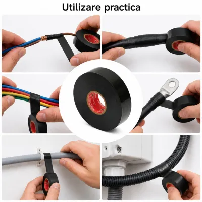 Banda izolatoare neagra vinil 19mm x 20m Premium Super Power 33+ HighPower - imagine 4