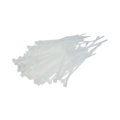 Faseta colier plastic alb 3.6x100mm 100 buc/set Longroad - imagine 2