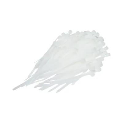 Faseta colier plastic alb 3.6x100mm 100 buc/set Longroad