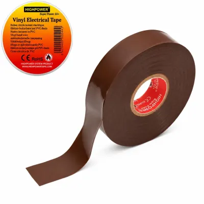 Banda izolatoare maro vinil 19mm x 20m Premium Super Power 33+ HighPower