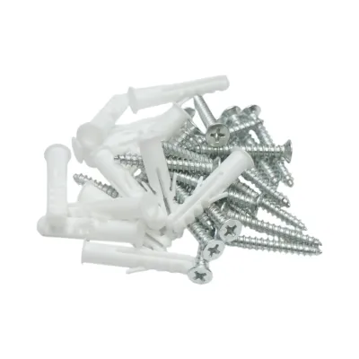 Set diblu universal din plastic alb 6x30mm cu surub 4x30mm 50 buc/set - imagine 7