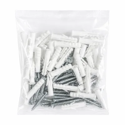 Set diblu universal din plastic alb 8x40mm cu surub 5x40mm 50 buc/set - imagine 3