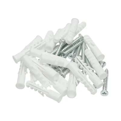 Set diblu universal din plastic alb 10x50mm cu surub 6x45mm 50 buc/set - imagine 7
