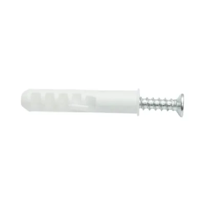 Set diblu universal din plastic alb 10x50mm cu surub 6x45mm 50 buc/set - imagine 5