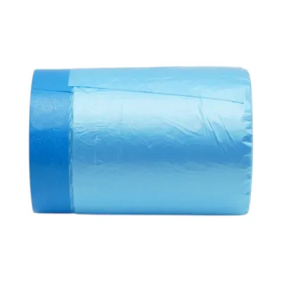 Folie protectie vopsit si zugravit cu banda adeziva albastra 550mm x 25m HighPower - imagine 5