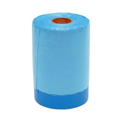 Folie protectie vopsit si zugravit cu banda adeziva albastra 550mm x 25m HighPower - imagine 6