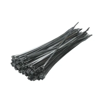 Faseta colier plastic negru 3.6x200mm 100 buc/set Longroad - imagine 2