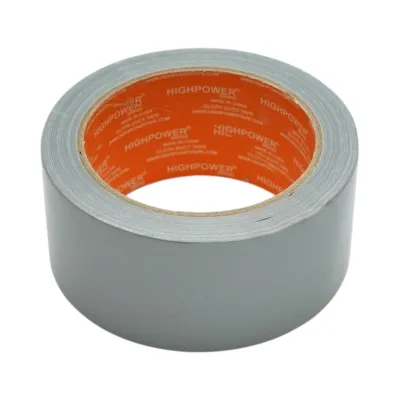 Banda adeziva textila Duct Tape argintie 50mm x 20m pentru reparatii HighPower - imagine 3