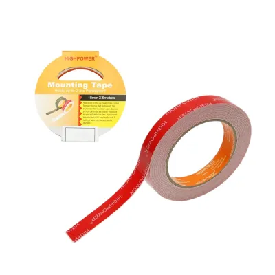 Banda dublu adeziva spuma alba PE 18mm x 5m HighPower