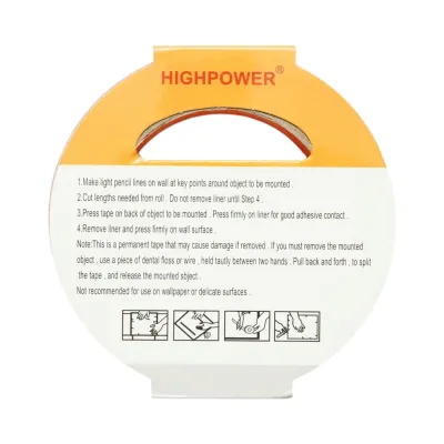 Banda dublu adeziva spuma alba PE 18mm x 5m HighPower - imagine 8