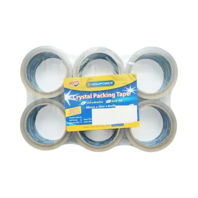 Banda adeziva scotch transparenta OPP 48mm x 50m pentru ambalare HighPower - imagine 6