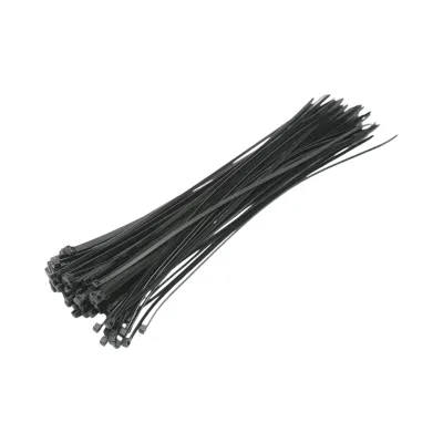 Faseta colier plastic negru 3.6x350mm 100 buc/set Longroad - imagine 2
