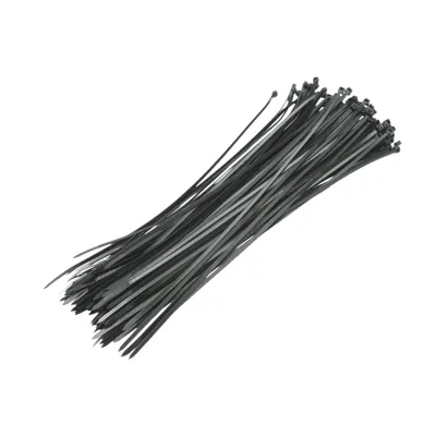 Faseta colier plastic negru 3.6x350mm 100 buc/set Longroad