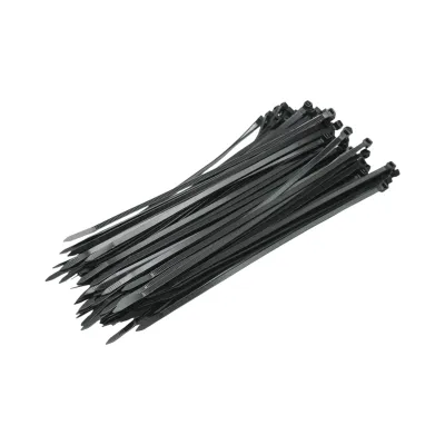 Faseta colier plastic negru 4.8x250mm 100 buc/set Longroad