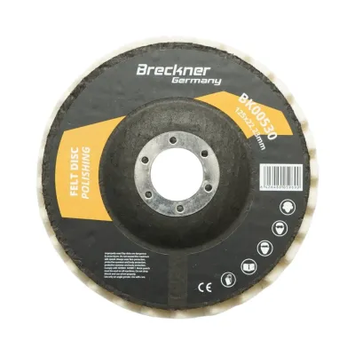 Disc pasla lamelar polisare 125x6x22.23mm, lustruire si finisare metal, inox, aluminiu Breckner Germany - imagine 2