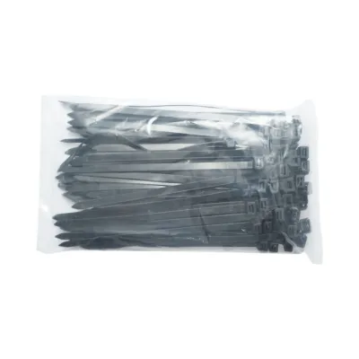 Faseta colier plastic negru 7.6x200mm 100 buc/set Longroad - imagine 5
