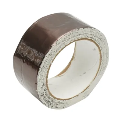 Banda butilica hidroizolanta autoadeziva 50mm x 5m cu folie de aluminiu maro RAL8011 Breckner Germany - imagine 2