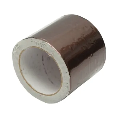 Banda butilica hidroizolanta autoadeziva 100mm x 5m cu folie de aluminiu maro RAL8011 Breckner Germany - imagine 2