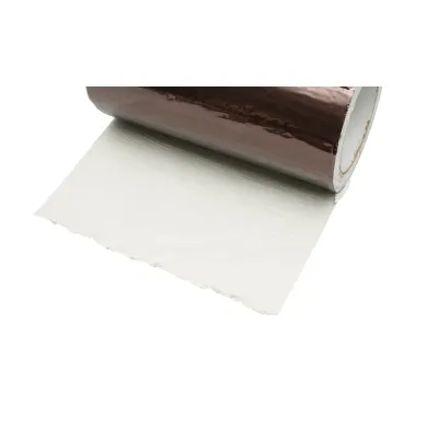 Banda butilica hidroizolanta autoadeziva 200mm x 5m cu folie de aluminiu maro RAL8011 Breckner Germany - imagine 9