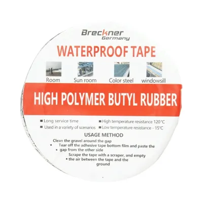 Banda butilica hidroizolanta autoadeziva 200mm x 5m cu folie de aluminiu maro RAL8011 Breckner Germany - imagine 5