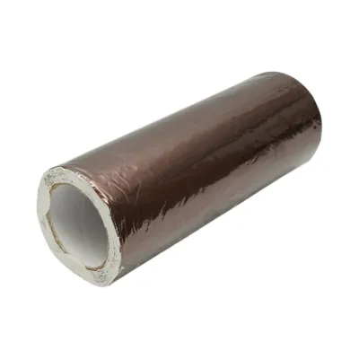 Banda butilica hidroizolanta autoadeziva 300mm x 5m cu folie de aluminiu maro RAL8011 Breckner Germany - imagine 2
